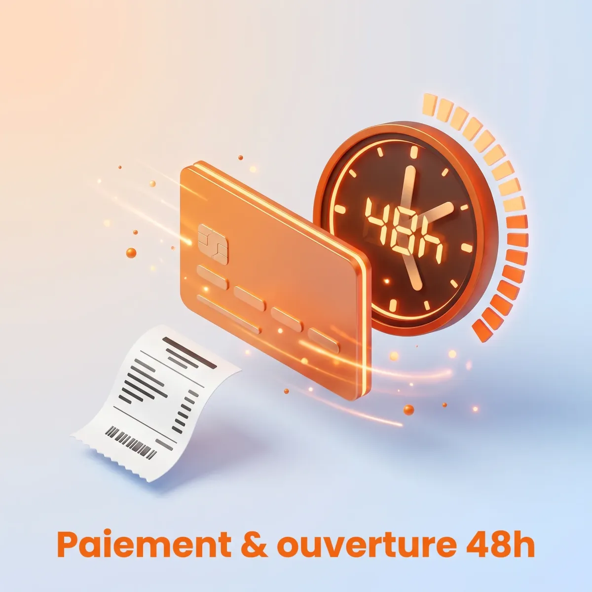 Compte actif en 48h. Carte Visa chez toi par DHL.
